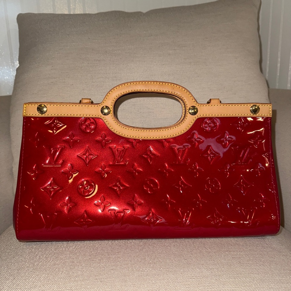 Louis Vuitton Red and Tan Clutch